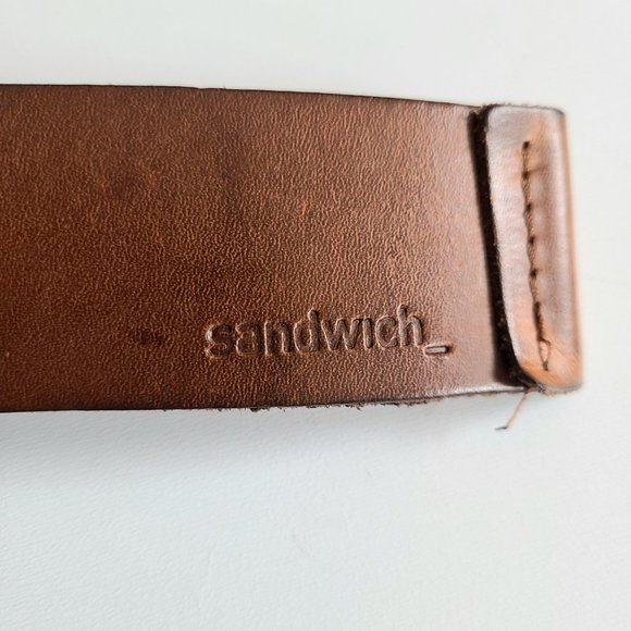 Leather and fabric Sandwich belt - Picture 6 of 7